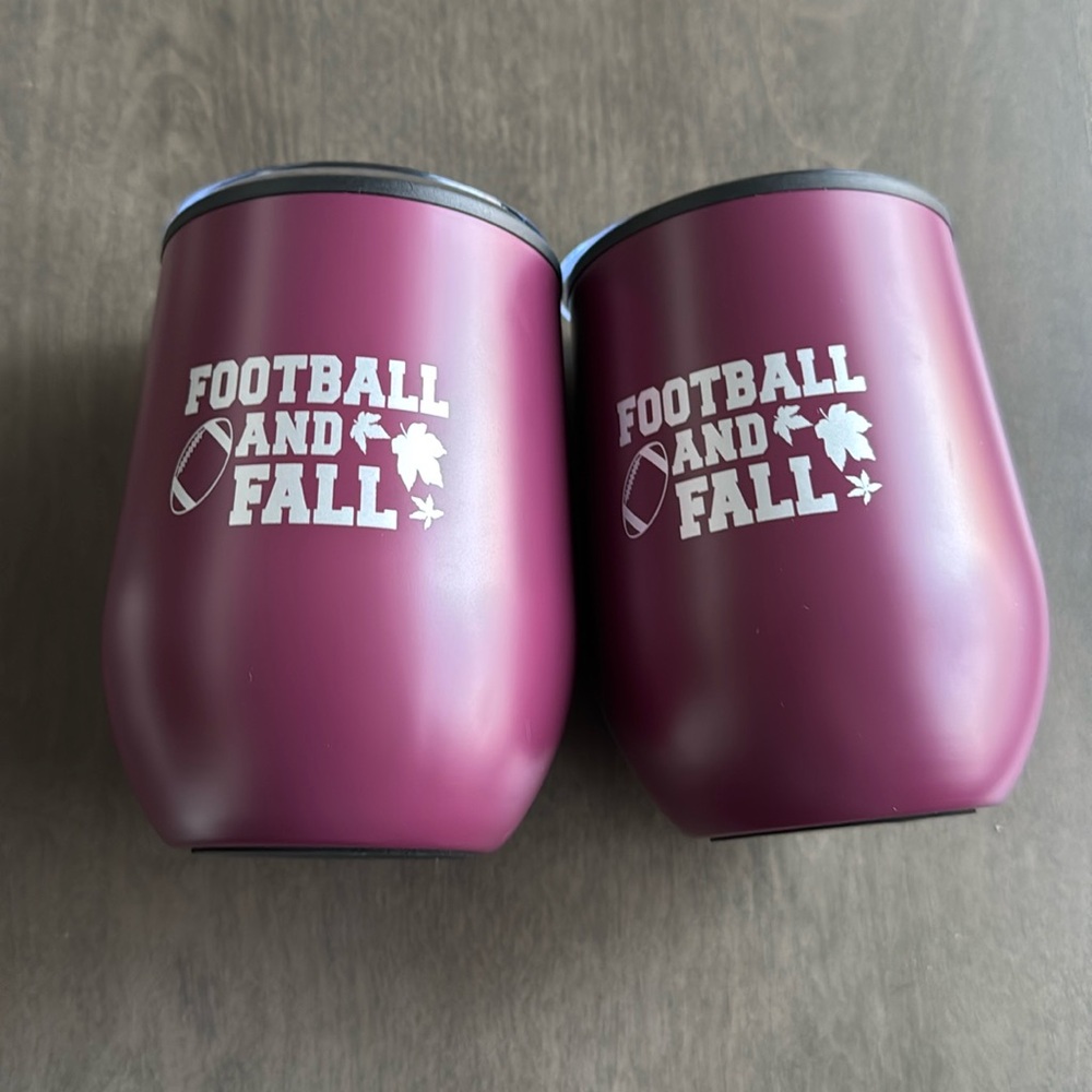 Football and Fall tumblers